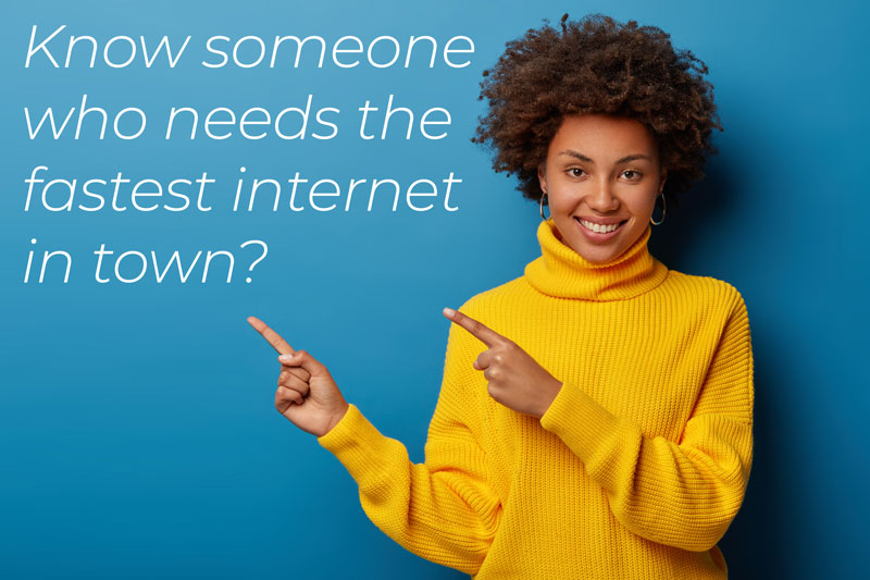 The FiberFirst referral program.